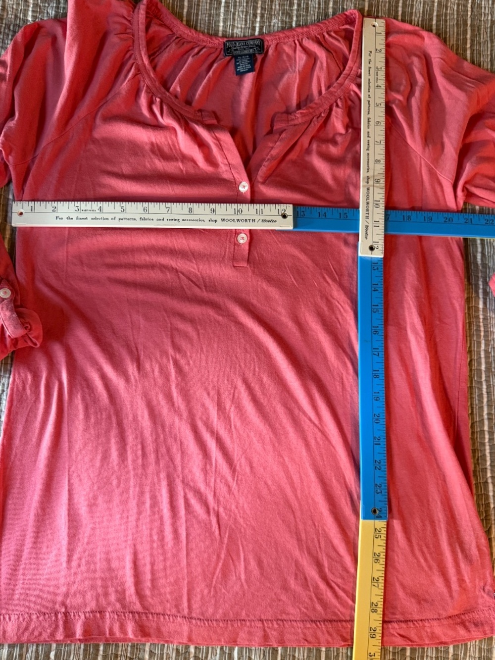 Bundle NWOT Polo Jeans Co. R.L.Henley Peasant Tunic &CATO Waffle Knit V-Neck XL - Picture 10 of 13